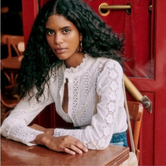 Sezane Tops - Sezane Rym Blouse in Ecru